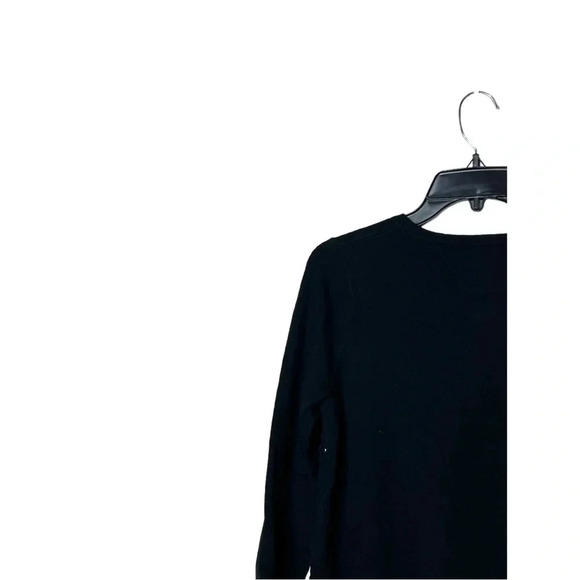 1641. ANTHROPOLOGIE ANGEL OF THE NORTH DOVIE LAYERED SWEATER BLACK/WHITE SIZE SM - Picture 10 of 11